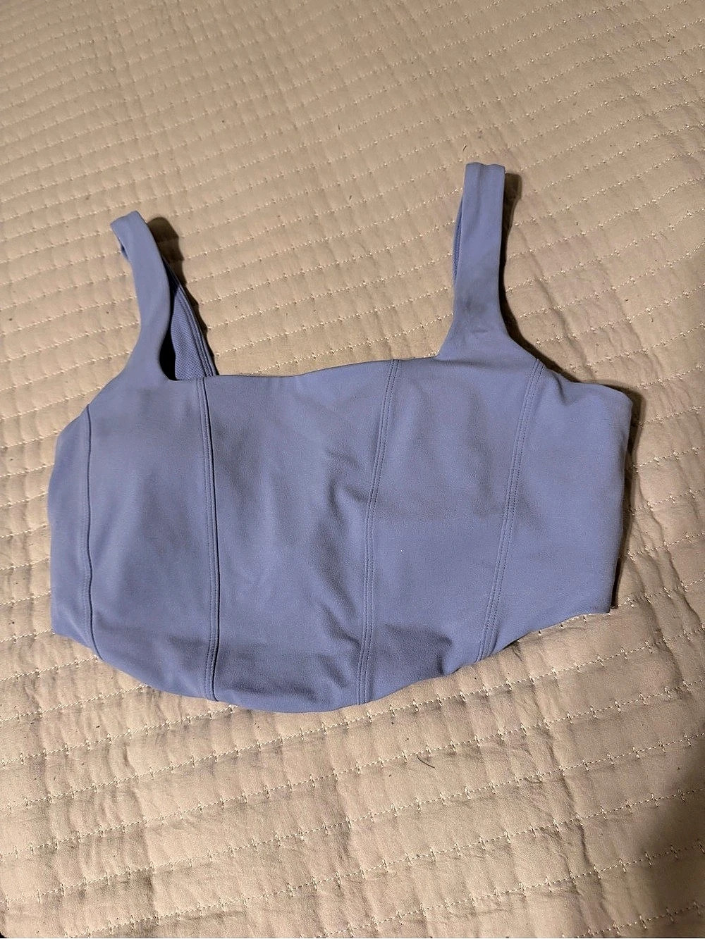 All in Motion Medium Support Square Neck Longline Sports Bra Purple Medium